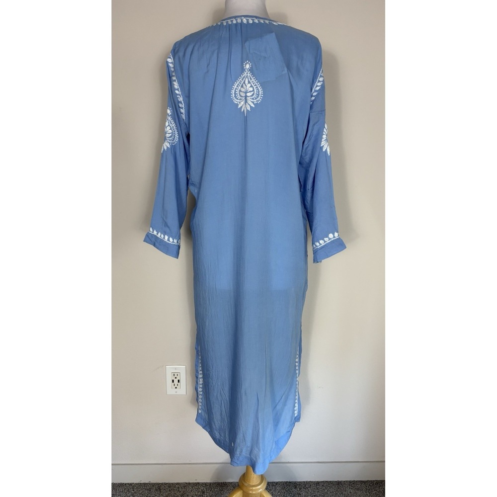 House of Chikankari Cotton Hand Embroidered Kurta Tunic Soft Runs Small - Picture 5 of 10